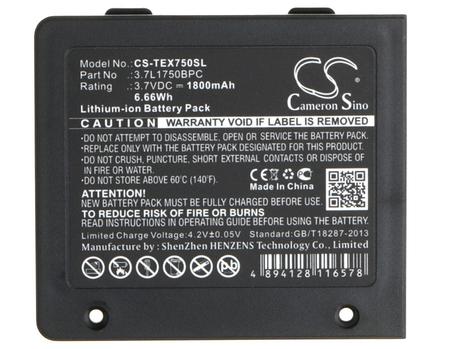 Texas Instruments 3.7L1750BPC Battery for Calculator