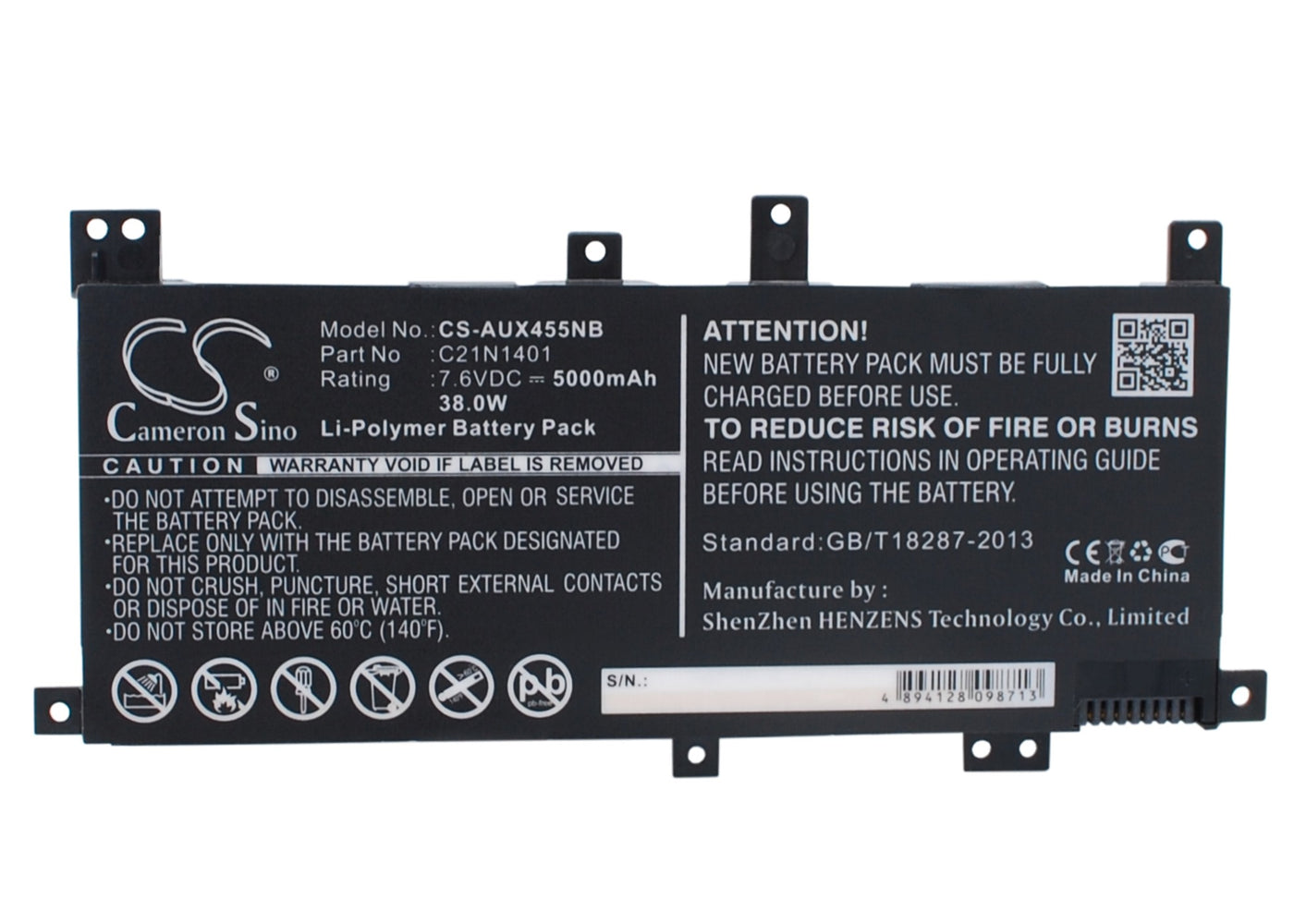 CS-AUX455NB Cameron Sino Battery