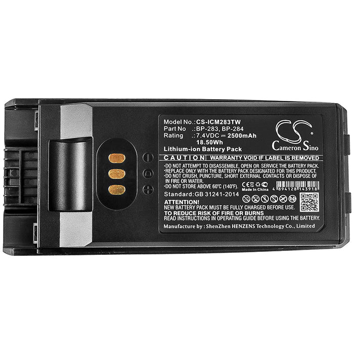 Icom BP-283 Battery Replacement for Two Way Radio - 2 Way (2500mAh)