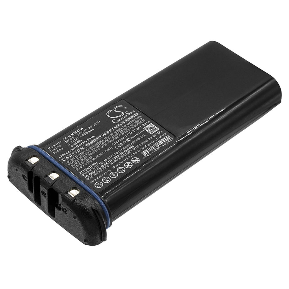 Icom BP-224H Battery Replacement for Two Way Radio - 2 Way (950mAh)