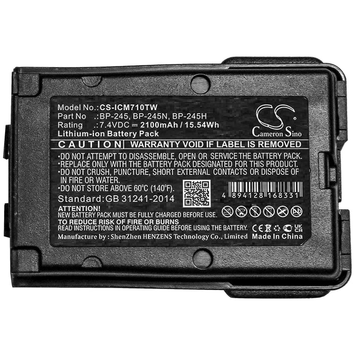 Icom BP-245N Battery Replacement for Two Way Radio - 2 Way