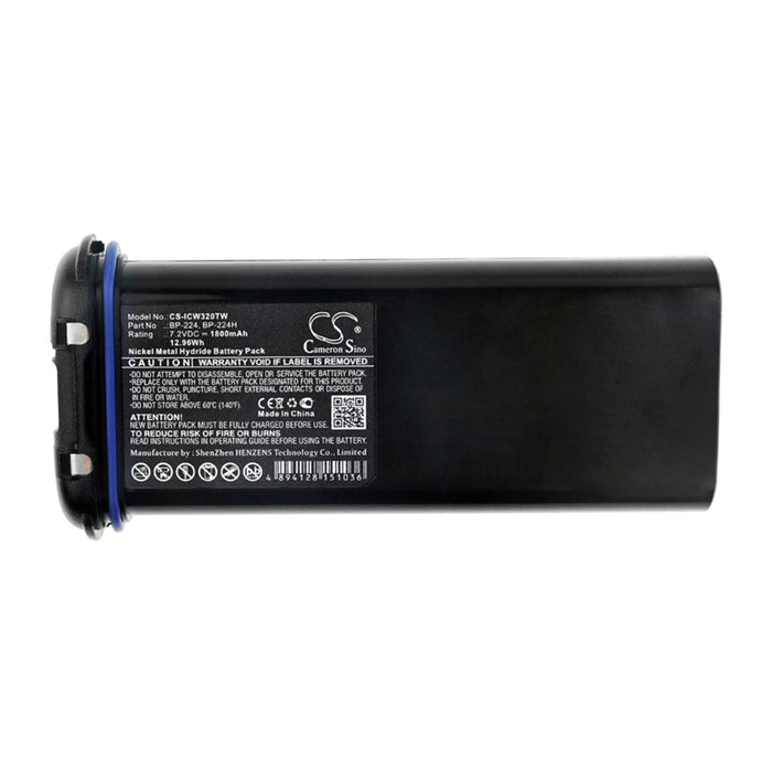 Icom BP-224H Battery Replacement for Two Way Radio - 2 Way (1800mAh)